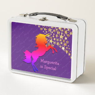 Personalisiertes UNICORN Metall Brotdose