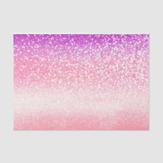 Personalisiertes Unicorn Ombre Glitzer Tissue Pape Seidenpapier (Vorderseite)