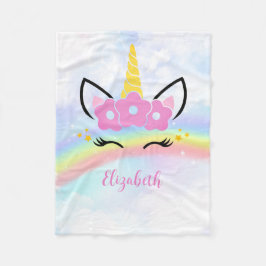 Personalisiertes Unicorn Rainbow Baby Girl Gift Ba Fleecedecke