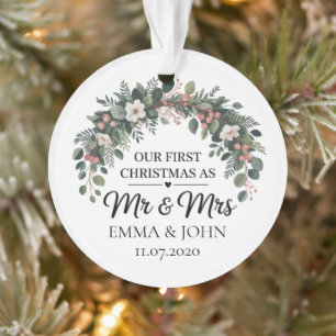 Personalisiertes Unser erstes Weihnachten als Herr Ornament