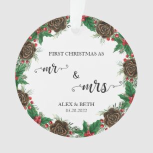 Personalisiertes Unser erstes Weihnachten Verlobt Ornament