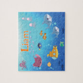 Personalisiertes Unter dem Meer Kindername-Puzzle  Puzzle (Vertikal)