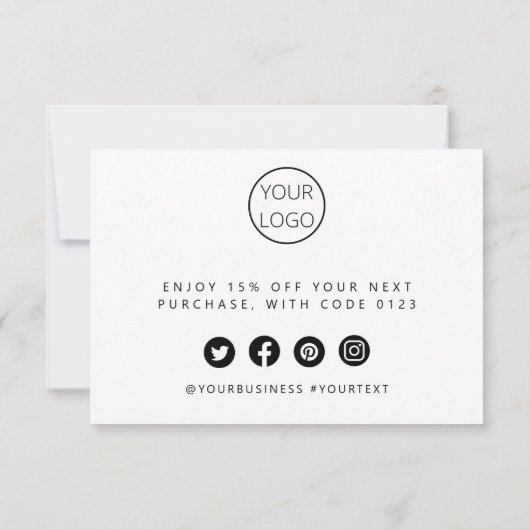 Personalisiertes Unternehmen dank Karte (Rückseite)