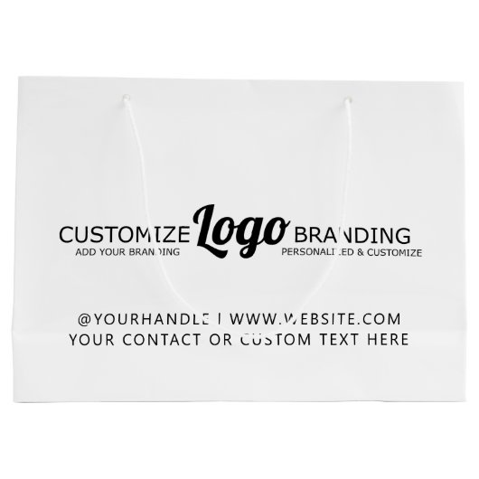 Personalisiertes Unternehmen Große Geschenktüte (Rückseite)