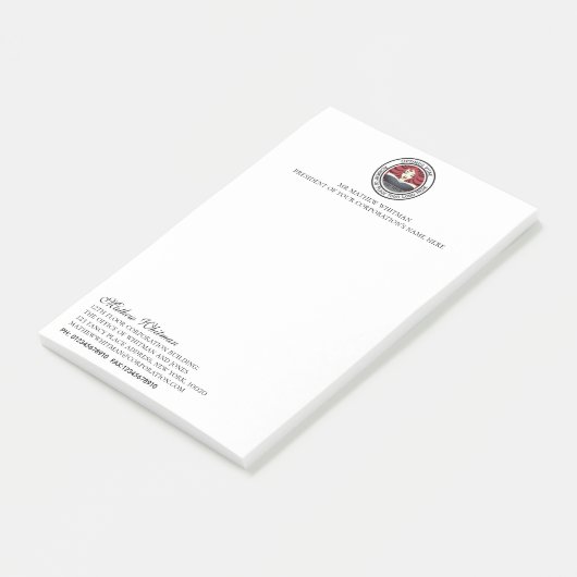 Personalisiertes Unternehmen Post-it Klebezettel (angewinkelt)