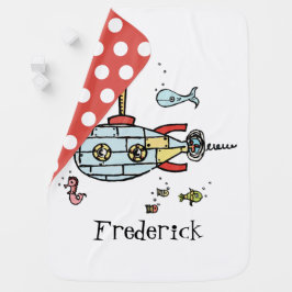 Personalisiertes Unterseeboot Babydecke