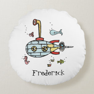 Personalisiertes Unterseeboot Rundes Kissen