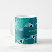 Personalisiertes Unterwasserfisch-Muster Kaffeetasse (Vorderseite Links)