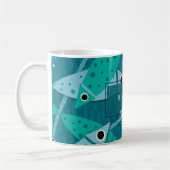 Personalisiertes Unterwasserfisch-Muster Kaffeetasse (Links)