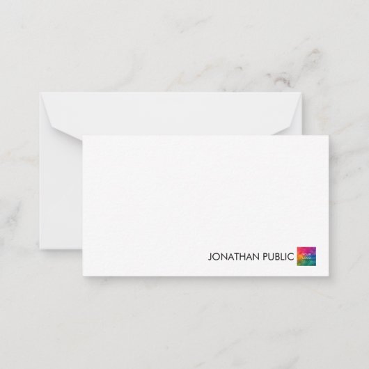 Personalisiertes Upload-Firmenlogo hier Mitteilungskarte (Rückseite)