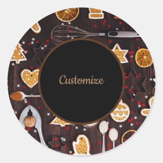 Personalisiertes Urlaubbuchen Runder Aufkleber (Vorderseite)