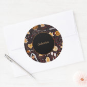 Personalisiertes Urlaubbuchen Runder Aufkleber (Umschlag)