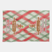 Personalisiertes Urlaubskochen Mit Monogramm backe Geschirrtuch (Horizontal)