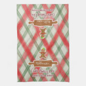 Personalisiertes Urlaubskochen Mit Monogramm backe Geschirrtuch (Vertikal)