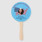 Personalisiertes US-Flag Map American Citizen Foto Fächer (Vorderseite)