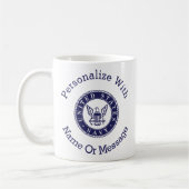 Personalisiertes US-Marine-Emblem Kaffeetasse (Links)