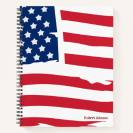 Personalisiertes USA-Flaggen-Notizbuch  Notizblock