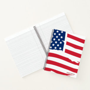 Personalisiertes USA-Flaggen-Notizbuch Notizblock