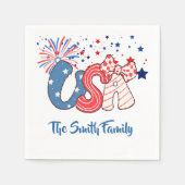 Personalisiertes USA-Papiertuch Serviette (Vorderseite)