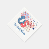 Personalisiertes USA-Papiertuch Serviette (Ecke)