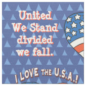 Personalisiertes USA Patriotic Design Stoff (Nahaufnahme)