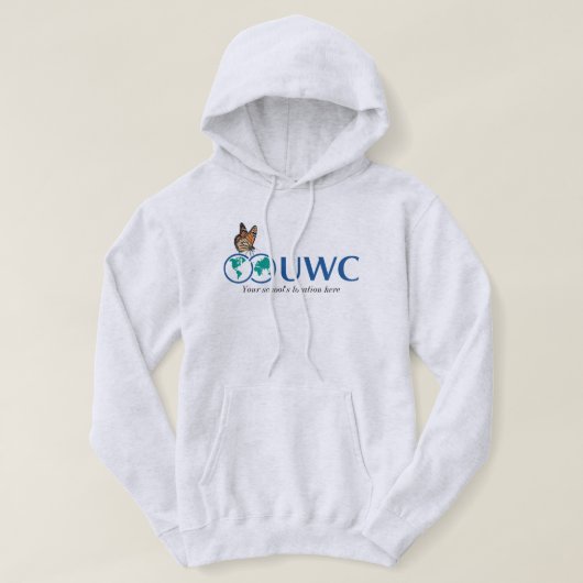 Personalisiertes UWC-Butterfly auf der Vorderseite Hoodie (Design vorne)
