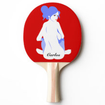Personalisiertes "Vagabund-Briefmarke" Ping Pong