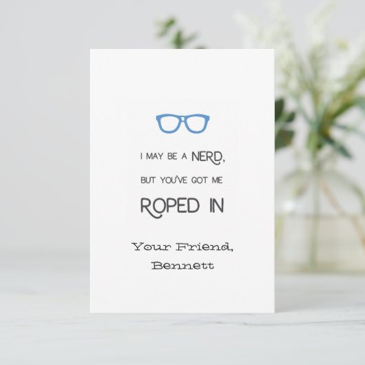 Personalisiertes Valentin für Nerds Ropes (Stehend Vorderseite)