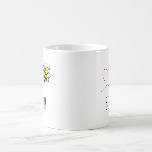 Personalisiertes Valentinangebot - Cartoon für Bie Kaffeetasse (Mittel)