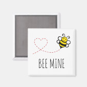 Personalisiertes Valentinangebot - Cartoon für Bie Magnet (Vorderseite/Rückseite)