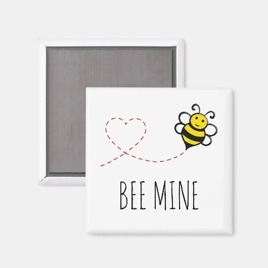 Personalisiertes Valentinangebot - Cartoon für Bie Magnet (Vorderseite/Rückseite)