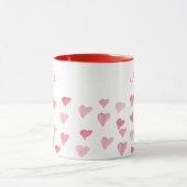 Personalisiertes Valentine Hand Gezeichnet Wasserf Tasse (Zentrum)