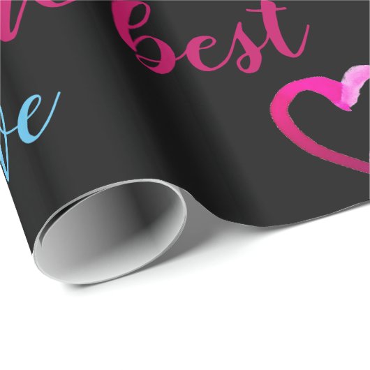 Personalisiertes VALENTINE - TEXT zur Liebe Geschenkpapier (Rolleneckpunkt)