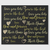 Personalisiertes VALENTINE - Worte der Liebe Schwa Geschenkpapier (Flach)