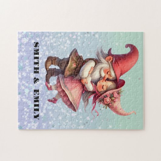 Personalisiertes Valentiner Pärchen Jigsaw Puzzle (Horizontal)