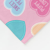 Personalisiertes Valentinisches Kerzenlicht Rosa Fleecedecke (Ecke)