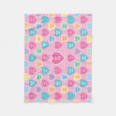Personalisiertes Valentinisches Kerzenlicht Rosa Fleecedecke (Vorderseite)