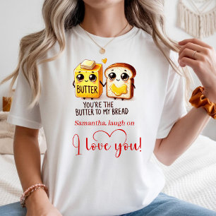 Personalisiertes Valentinsgeschenk Lustige Lebensm T-Shirt