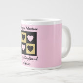 personalisiertes Valentinspaar Jumbo-Tasse (Vorderseite Rechts)