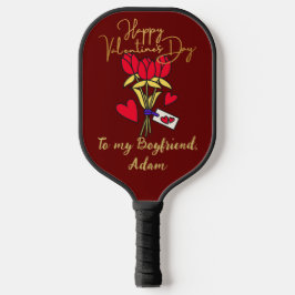personalisiertes Valentinspaar Pickleball Schläger