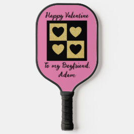 personalisiertes Valentinspaar Pickleball Schläger