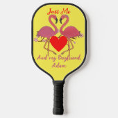 personalisiertes Valentinspaar Pickleball Schläger (Rückseite)