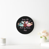personalisiertes Valentinspaar Runde Wanduhr (Zuhause)