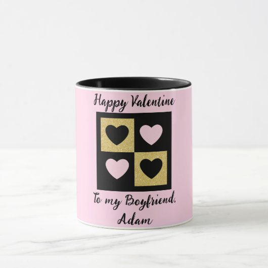 personalisiertes Valentinspaar Tasse (Zentrum)