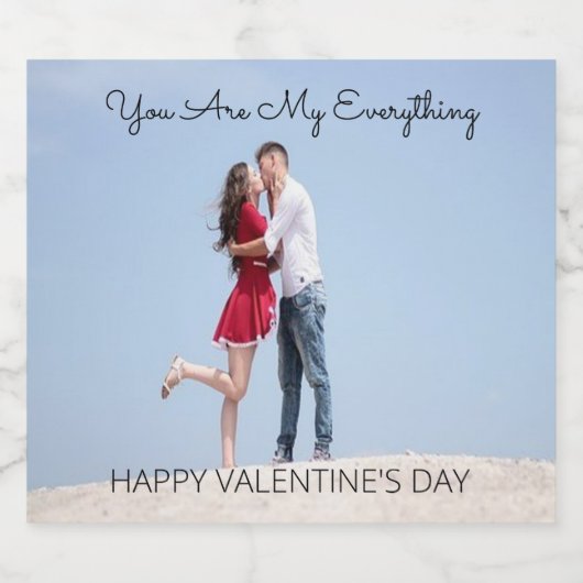 Personalisiertes Valentinstag-Bierflaschen-Etikett Bierflaschenetikett (Einzelnes Label)