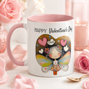 Personalisiertes Valentinstag-Feengeschenk mit Ker Tasse