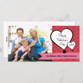 Personalisiertes Valentinstag Foto Gruß Feiertagskarte (Vorne/Hinten)