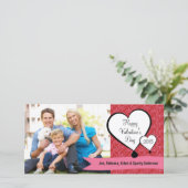 Personalisiertes Valentinstag Foto Gruß Feiertagskarte (Stehend Vorderseite)