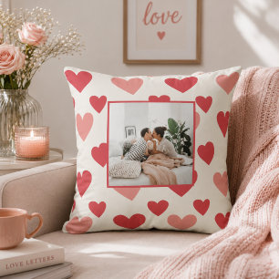 Personalisiertes Valentinstag-Foto-Herzkissen Kissen