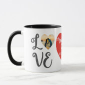 Personalisiertes Valentinstag Foto "LIEBE" Collage Tasse (Links)